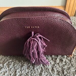 Ted Baker Plum Textured Cosmetic Bag